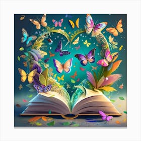 Butterfly Book Cover Canvas Print