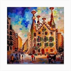 Barcelona Gaudi Canvas Print