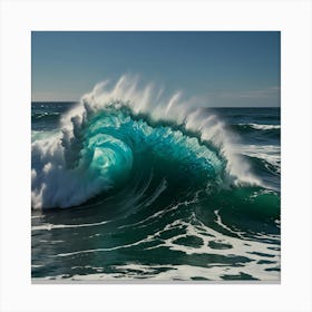 Ocean Wave Breaking Canvas Print