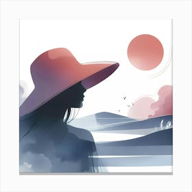 Woman In A Hat Canvas Print