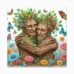 A hug illustration 1 Canvas Print