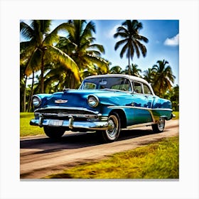 Classic Car On The Road 4 Canvas Print