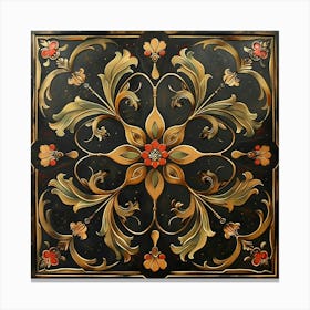 A Decorative Motif Oil Painting Illustration 1718803516 1 Canvas Print
