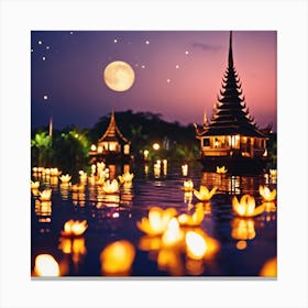 Thailand At Night Canvas Print