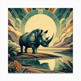 Rhino 3 Canvas Print