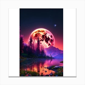 Full Moon In The Sky 2 Canvas Print