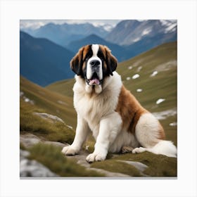 St Bernard Dog 103 Canvas Print