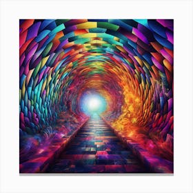Tunnel Of Light. Hypnotic Optical Illusion. Canvas Print