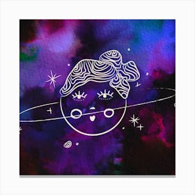 Galaxy Girl Art Print Canvas Print