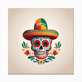 Day Of The Dead Skull 87 Canvas Print