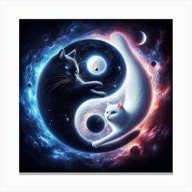 Yin Yang Cats 10 Canvas Print