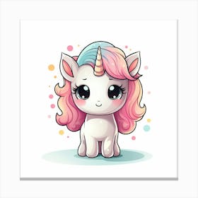 Cute Unicorn 141 Canvas Print