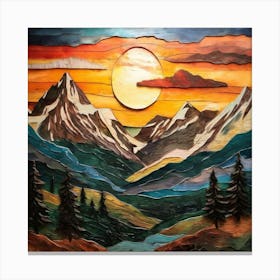 Sunset In The Mountains 1 Canvas Print