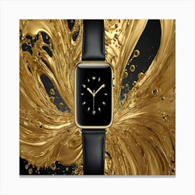 Gold Apple Watch Canvas Print