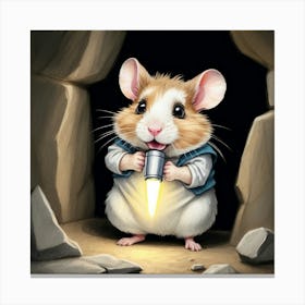 Hamster In Cave Canvas Print