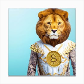 Bitcoin Lion Canvas Print