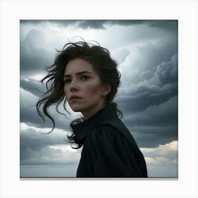 Girl In A Field 1 Canvas Print