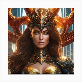 Demon Woman fshi Canvas Print