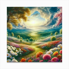 Beautiful Day In The Garden Canvas Print