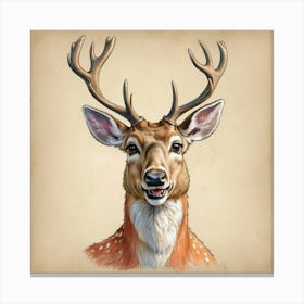 Deer Head 28 Canvas Print