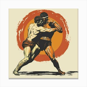 A Greco Roman Wrestling Vector Design Illustrati 1719334744 1 Canvas Print