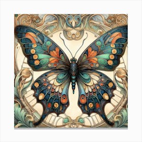 Art Deco Butterfly Panel V Canvas Print