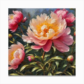 Peonies Canvas Print