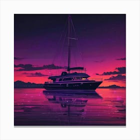 Sunset Sailboat 16 Canvas Print