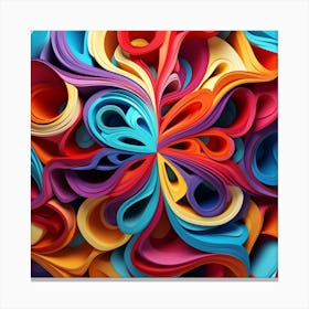 Colorful Paper Art Canvas Print