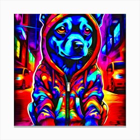 Psychedelic Street Dog Canvas Print