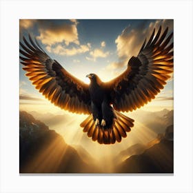 Eagle In Flight Canvas Print