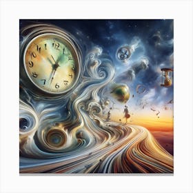 Clock In The Sky Canvas Print