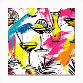 Cocktail Vector Illustration Canvas Print