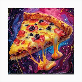 Psychedelic Pizza Canvas Print