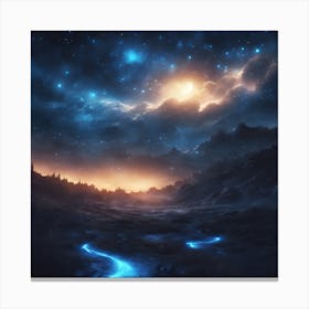 Dark Night Sky Canvas Print