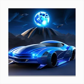 Space Car Canvas Print