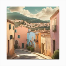 Street Scene In Spain Canvas Print