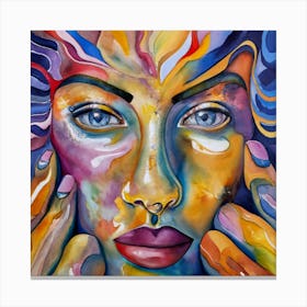 Woman'S Face Canvas Print