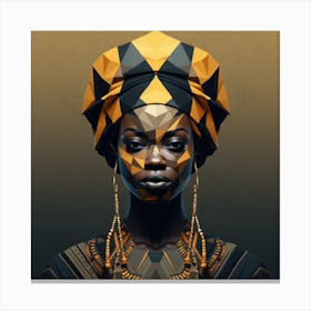 Geometric Senegalese Woman 04 Canvas Print