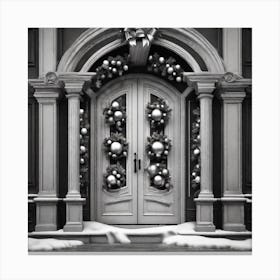 Christmas Door 56 Canvas Print