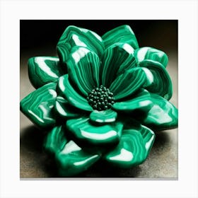 Emerald Green Flower Canvas Print