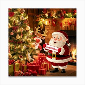 A Festive And Heartwarming Christmas Scene With A Hhdnq1dtrpept5jm3cowaa Czi1tml9soelru87dpchra Canvas Print