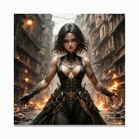 Sexy Gorgeous Witch Steampunk #5 Canvas Print