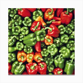 Bell Pepper As Background Canvas Print