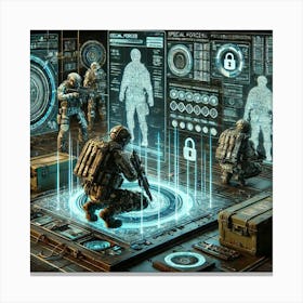 A Detailed Futuristic Scene Showing The Special Fo Canvas Print