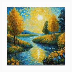Autumn River fjj Canvas Print