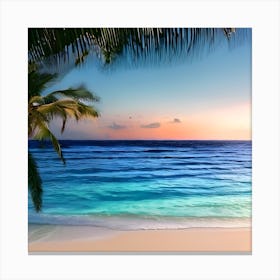 Sunset On The Beach Canvas Print