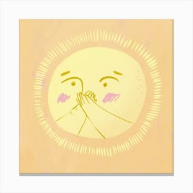 The Shy Sun Canvas Print