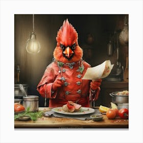 Cardinal Chef 4 Canvas Print