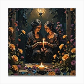 Two Witches Canvas Print